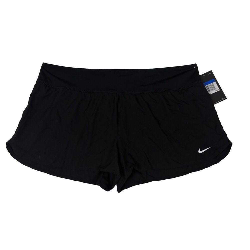 Nike Shorts Extra Large Women Black Running Gym Activewear 2.5” Inseam Swoosh